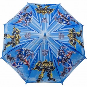 Голубой зонт с Трансформерами, Umbrellas, полуавтомат, арт.1557-4
